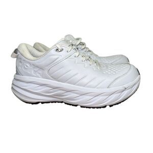 Hoka One One Bondi SR Slip Resistant Work Shoes White Leather Women’s Size 9.5